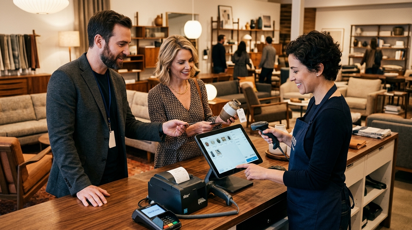 Mueblerías y tiendas departamentales usando MyBusiness POS