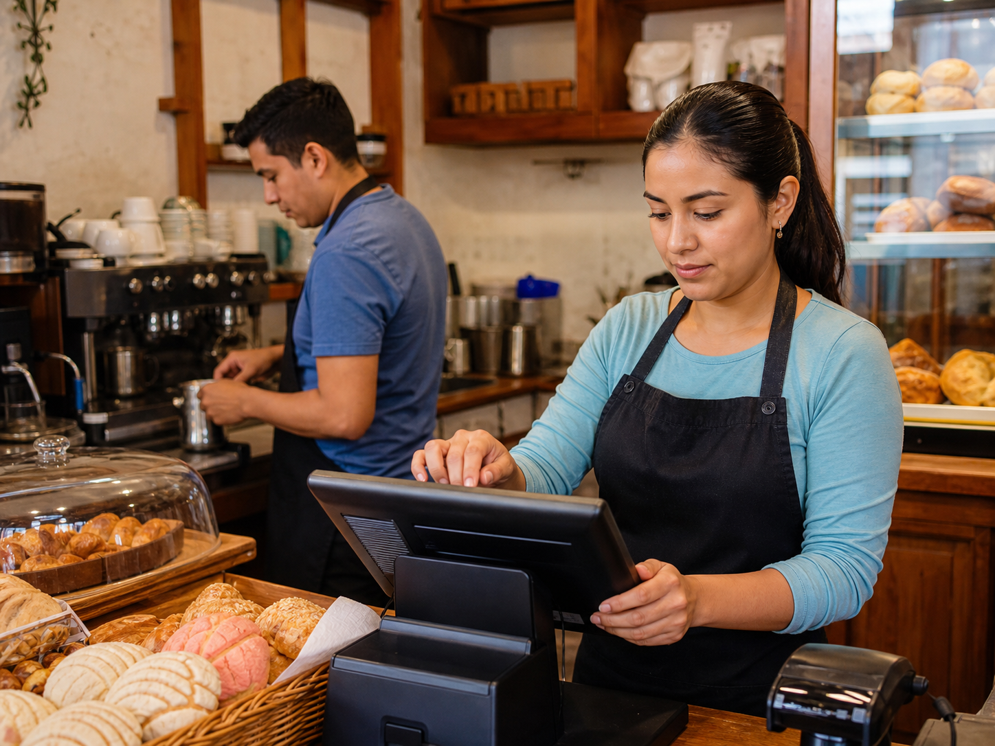Panaderías y cafeterías usando punto de venta